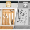 Bamboo Cutlery Drawer Organizer for Tableware – Natural Bamboo Storage