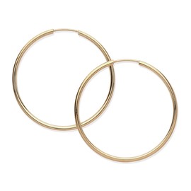 9ct Yellow Gold 30mm Sleeper Hoop Earrings