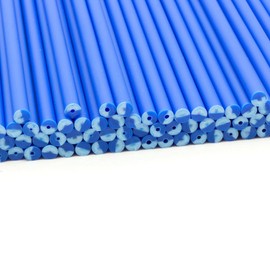 Plastic Lollipop Sticks - 89mm x 4mm Pack of 50 (Blue)