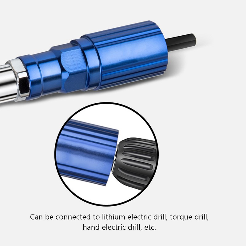 Rivet Gun Adapter for Electric Drill Cordless Riveting Tool with