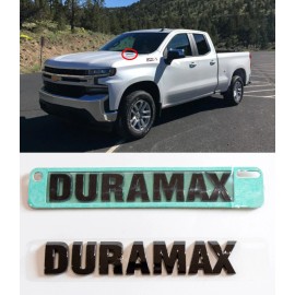 GM 2pcs Silverado 2500hd 3500hd Gloss Black Duramax Hood Emblem Badge Gmc