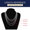 Figaro Chain Necklace for Men Women Cuban Link Chain Black