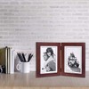 Malden Double Vertical 5x7 Picture Frame - Wide Real Wood