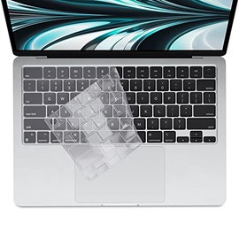 ProElife Ultra Thin Keyboard Cover Skin for 2022 MacBook Air 13.6 inch with Apple M2 Chip A2681 & U.S Enter TPU Keyboard Protector for Newest MacBook Air 13'' M2 Chip 2022 Accessory (Transparent)