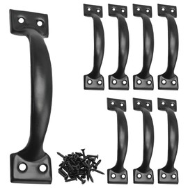 CADUFUELLY 8 Pcs Barn Door Pull Handles, Heavy Duty Barn Door Handles, 6 Inch Vintage Gate Handles for Drawer Cabinet Kitchen Cupboard Furniture Hardware