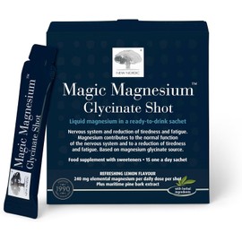 New Nordic Magic Magnesium Glycinate Shot, 2-Week Supply, Fast-Acting Liquid Magnesium, Lemon Flavour, 15 Count (Pack of 1)