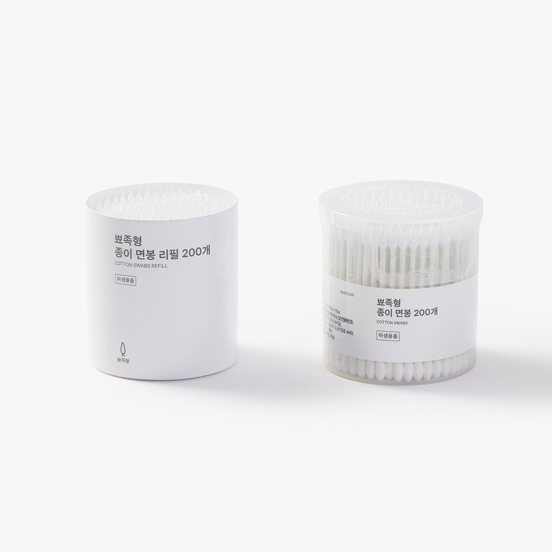 JAJU 뾰족형 종이 면봉 200개 Pointed Paper Cotton Swabs 200pcs