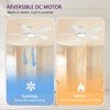 FUMLTP 52inch Flush Mount Ceiling Fans with Lights and Remote/APP