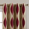 HOMEIDEAS Wave Room Darkening Curtains 52 X 84 Inch Length