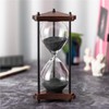 ELAINESTORE Hourglass Timer 60 Minute, Triangle Wooden Frame Decorative Sand