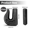 Cheardia 6 Pack 3/8'' Weld on Grab Hook, Heavy Duty