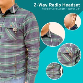 MaximalPower RHF 617-1N 3.5mm Receiver/Listen ONLY Surveillance Headset Earpiece with Clear Acoustic Coil Tube Earbud Audio Kit for Two-Way Radios, Transceivers and Radio Speaker Mics Jacks (2 Pack)