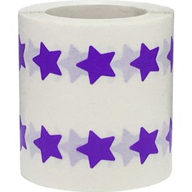 Purple Star Shape Stickers 0.50 Inch 1,000 Adhesive Labels