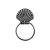 Antique Silver Cast Iron Seashell Towel Holder 8.5 - Seashell