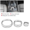 3Pcs Car Center Control Multimedia Knob Circle Cover Trim for