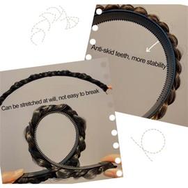 Plaited Headbands For Women Wide Fishtail Braid Hairband Handmade Retro Head Hoop Hair Headwear Synthetic Braids Hairpiece Girls And Women Beauty Accessory