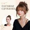 Flufymooz Clip in Bangs,12 Inch French Bang Fringe with Temples