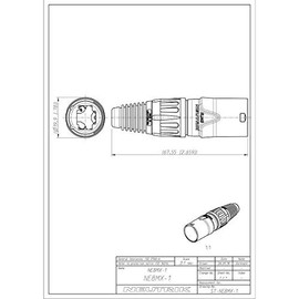 EtherCON Cable Connector, RJ45 Plug, Nickel, Cable Diameter 3.5-8 mm, Rugged