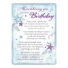 Birthday Graveside Memorial Card Plastic coated and Waterproof - Remembering