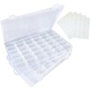 2 Pack 36 Compartment Organizer Box, Plastic Organizer Box with