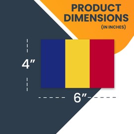 Magnet Me Up Romania Romanian Flag Car Magnet Decal, 4x6 Inches, Heavy Duty Automotive Magnet for Car, Truck SUV