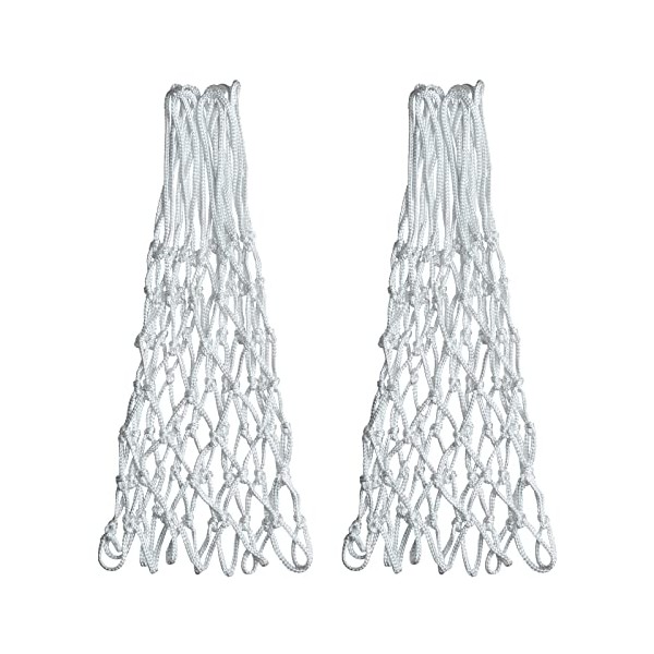 Sanung 2PCS White Basketball Net 12 Loops 21 inch Professional