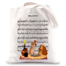 JNIAP Bella Notte Tote Bag Bella Notte Gifts Lady Dog Gifts Dog Couple Shoulder Bag, Bella Notte Tb, Large