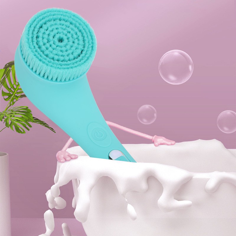 Electric Shower Brush Set Long Handle Waterproof Remove Dead Skin