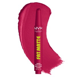 NYX Professional Makeup Fat Oil Matte Lip Click, High-Pigment Creamy Matte Lipstick with Raspberry Oil, 12H Lightweight Non-Drying Formula Lip Balm, Cushion-Soft Pout, Shade: Hibiscus Hug