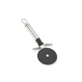 Leifheit Pizzaschneider NylonSterling-Serie, Pizzaroller aus Edelstahl mit Nylonrad, Schneiden ohne Kratzer, Pizza cutter mit ovaler Griffform, Fingerschutz und praktischer Aufhängeöse, silber
