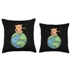 Funny Mine Earth Cat Kitten Globe World Dominion Feline Throw