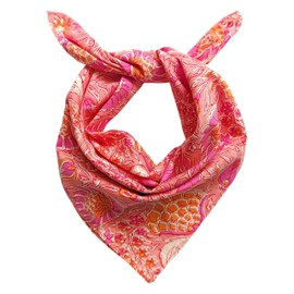 AVKA Studio 100% Cotton Bandanas for Women, Pink Floral, 20 Inch, 2 pack