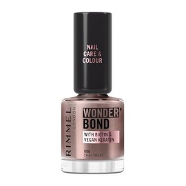 Rimmel Wonder'bond Care+Color Nagellack, 006 Chai Treat, regeneriert die Nägel, mit Biotin und veganem Keratin, modular, 12 ml