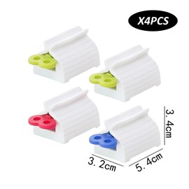 4 Pcs Toothpaste Roller Squeezer Toothpaste Dispenser Tube Squeezer Toothpaste Dispenser Toothpaste Holder Toothpaste Holder (Green, Blue, Red)