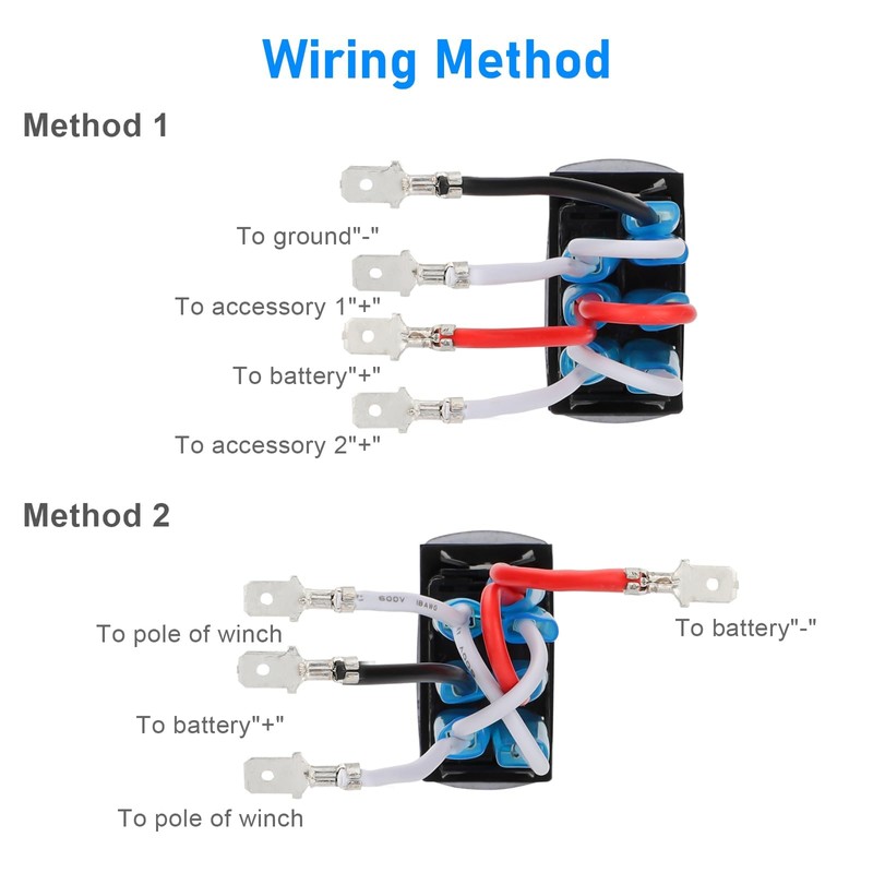 Linkstyle Momentary Rocker Switch, 7 Pin DPDT 20A ON-Off-ON Up/Down