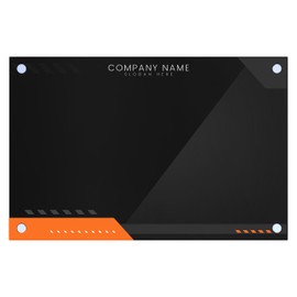 Custom Acrylic Dry Erase Board for Wall with Professional and Stylish Border - Shipped Next Day, Made in USA, Non-Magnetic Whiteboard, Wall Mounted Board, Easy to Clean (Black - 16x20)