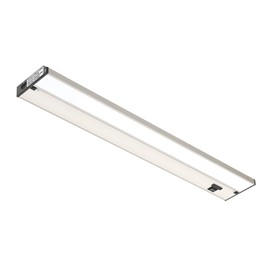 GETINLIGHT 24-inch 3 Color Levels LED Under Cabinet Lighting, Hardwired or Plugged-in, Selectable White 2700K/3000K/4000K, Dimmable, Brushed Nickel Finished, IN-0210-3-SN