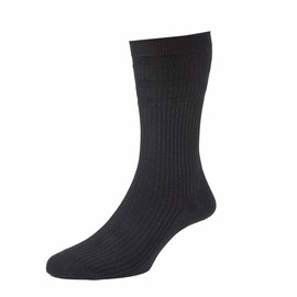 HJ Hall SoftopTM HJ91 The Original Cotton Rich Non Elastic Socks UK 6-11, 11-13 and 13-15 (UK 6-11 Eur 39-46, Black)