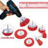8-Piece Nylon Brush Drill Set, Nylon Brush Drill with 1/4