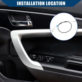 Hihaha 5165721AA / Left Front Door/Inside Handle Cable for Ram 1500 2011-2018 for Ram 2500 2011-2023 / Door Latch Release Cable/Durable/Metal / 1 Pc/Black