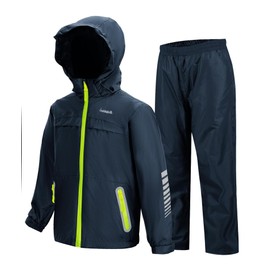 SWISSWELL Kids Rain Suit Boys Girls Rain Gear Waterproof Youth Rain Jacket and Pants for Golf Fishing