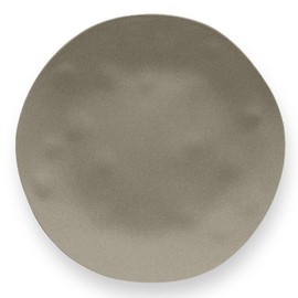 Abode Homewares Design TT21826377 Matte Dune Medium Plate, Salad Plate, Steak Dish, Approx. 8.7 inches (22 cm), Safe for Kids, Cafe Tableware, Lightweight, Dishwasher Safe, Birthday Gift, Women's, Bamboo Melamine Tableware, Gray