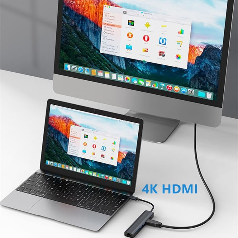 H32CS USB C Hub 6-in-1 Docking Station with 4K HDMI,