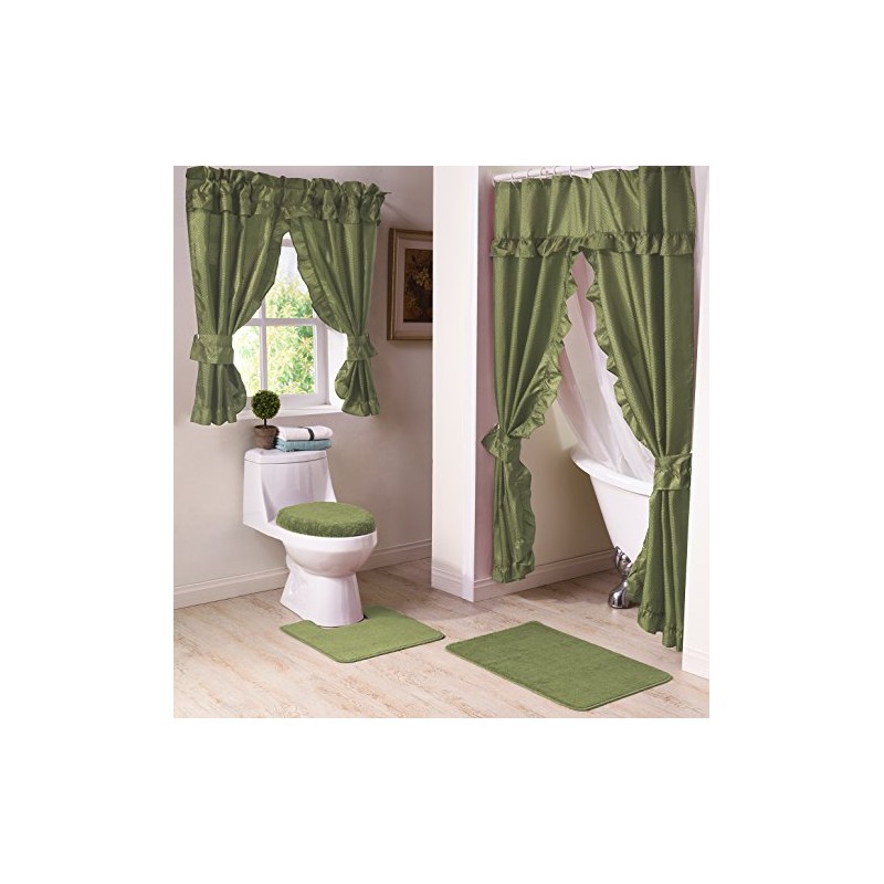Madison Mad-WC-swg-PE baño Cortina de Ventana, Verde peridoto