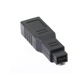 iCables FireWire 400 to 800 Adapter - 6 Pin (FEMALE) 400 to 9 Pin (MALE) 800 Firewire/iLink Connector Adapter - Compatible with Mac and more