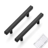 Ravinte 10 Pack Matte Black Cabinet Pulls 3-3/4 inch Black