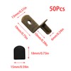 Pocoxll 50Pcs 6mm Bronze Tone Shelf Support Pegs with Black