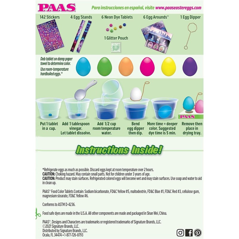 PAAS Neon Easter Egg Decorating Kit - America's Favorite Easter