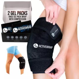 AW ACTIVEWRAP 액티브랩 무릎 스팩 젤 패드 2개 PT 설계의 냉압착용 스 부상 및 냉각 브레이스 대한 동결 요법 포함 한 ActiveLab Knee Spec Gel Pad 2pcs PT Designed Cold Compression for Sports Injuries and Cooling Brace Including Cryotherapy [One Size Fits Most]