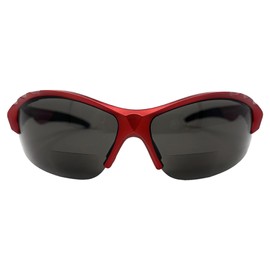 Incredible Bargains The Odyssey Bifocal Sun Reader Sport & Wrap-Around Safety Reading Sunglasses, + 2.50 Red